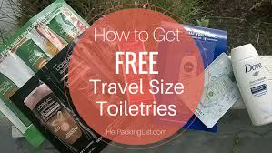 how to get free travel size toiletries