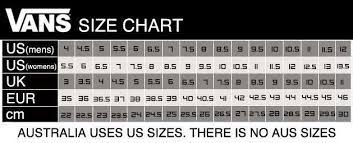 Size Chart Vans Japan Bedowntowndaytona Com