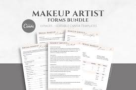 editable makeup artist forms templates