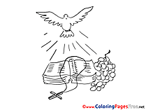 This pdf prints 8.5x11 single sided. Christening Coloring Pages