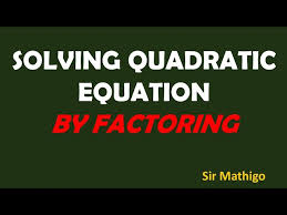 Solving Quadratic Equation By