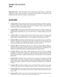diary of events 2002 january doi