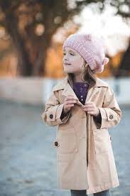 Stylish Baby Girl Wearing Trendy Coat