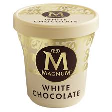 magnum ice cream pint white