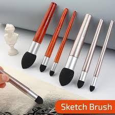 grey face brush sketch sponge brush