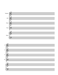 Blank Choral Sheet Music Satb 4 Line And Piano