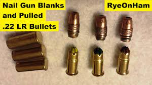 nail gun blanks pulled 22 lr bullets