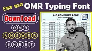 omr typing font how to write