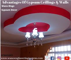 advanes of gypsum ceilings and walls