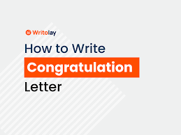 how to write a congratulation letter