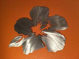 Hawaiian Hibiscus Flower Metal Wall Art