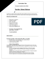 Document controller, computer operator (document control), highly proficient with computer packages like, lotus note, microsoft office, tally and having basic knowledge of autocad. Document Controller Cv Template Resume Information Science