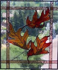 autumn leaves stained glass stained