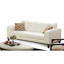 82 Inch White Upholstered Sofa Rc