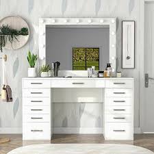 america crossroads white vanity table