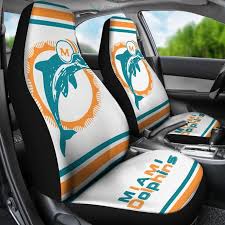 Nfl Miami Dolphins Logo White Car Seat