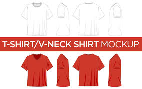 t shirt and v neck shirts vector