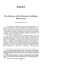 history of the women s suffrage movement the essay vanderbilt what is heinonline