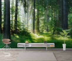 Green Forest Wall Mural Forest