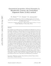 Pdf Geometrical Properties Of Local Dynamics In Hamiltonian