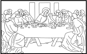 Jesus last supper coloring pages. Free Printable Last Supper Coloring Pages