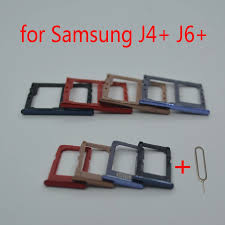 Dành Cho Samsung Galaxy Samsung Galaxy J6 Plus J6 + J610 J610F J610FN J610G Điện  Thoại Chính Hãng Nhà Ở Khay SIM Adapter Thẻ Nhớ Micro SD khay Đựng|SIM Card  Adapters