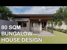 80 Sqm Bungalow House Design Konsepto