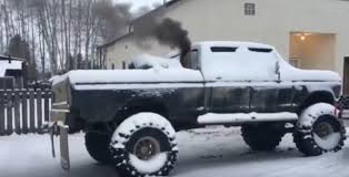 How do you start a diesel tractor in cold weather? Ford With A Modern Diesel Cold Starts And Plays In The Snow