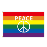 Peace Flag 150 X 90 Cm, Washable Vivid Color Uv...