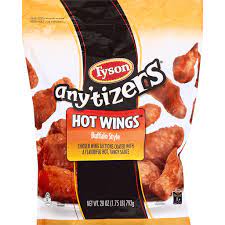 tyson any tizers hot wings buffalo