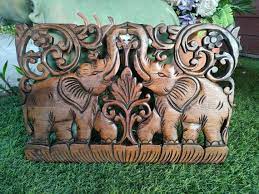 Wood Carving Wall Hanging Thai Style