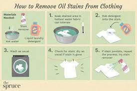 remove oil based stains from clothing