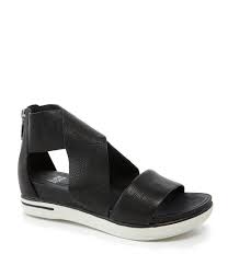 Eileen Fisher Sport Criss Cross Tumbled Leather Banded Sandals Dillards