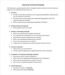 Executive Briefing Template Chief Executive Summary Template Sample