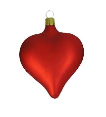 Medium Blown Glass Heart Ornament