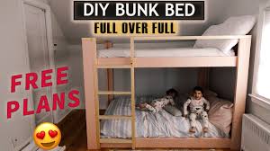 diy full over full bunk bed with free