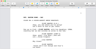 how to format a screenplay