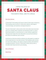 Red And Green Checkered Letter From Santa Templates By Canva