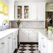 marble black white kitchen flooring