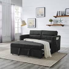 Modern Chenille Loveseats Sofa Bed