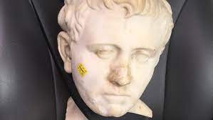 An ancient Roman bust was found at an ...