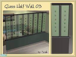 The Sims Resource Glass Half Wall 03