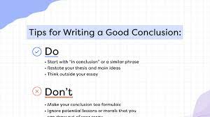 how to write a conclusion for an essay