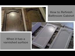 Our bathroom vanities often get more wear and tear than our kitchen cabinets. Refinishing Bathroom Vanity Youtube