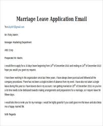 leave application email exles
