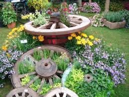 Make Yourself A Wagon Wheel Garden