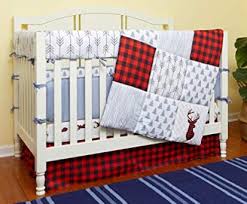 Baby Boy Crib Set 5 Piece Lumberjack