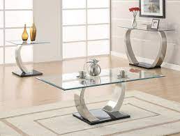 Modern Coffee Table W Floating Glass Top