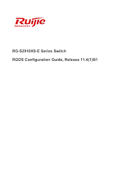Rg S2910xs E Series Switch Rgos Manualzz Com