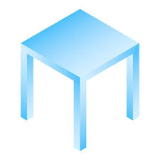 Vector Small Table Icon Isometric